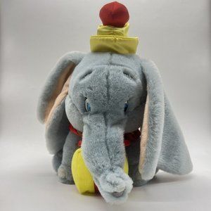 Disney Store Holiday Dumbo Plush W Gift And Squeak Hat Stuffed Animal Rare Toy‎